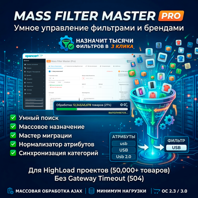 Mass Filter Master PRO - Управление фильтрами и производителями